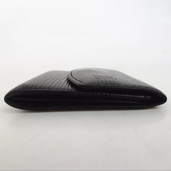AUTH LOUIS VUITTON Black Epi Portomonet Simple Coin Purse Pouch - Picture 4 of 7